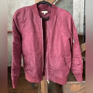 Burgundy Urban Outfitters Bomber Jacket size S